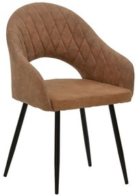 Πολυθρόνα Macie 029-000151 58x50x85cm Antique Brown-Black Wood, Fabric