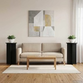 vidaXL Βάση φυτών 2 τεμ. Μαύρο 40 x 40 x 80 cm Επεξεργασμένο Ξύλο