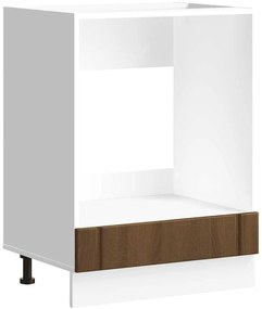 ντουλάπι φούρνου vidaXL "Lucca" Καφέ δρυς καπλαμά Ξύλο