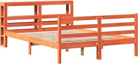 vidaXL Σκελετός Κρεβ. Χωρίς Στρώμα Καφέ Κεριού 150x200 εκ Μασίφ Πεύκο