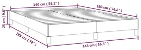 Πλαίσιο Κρεβατιού Taupe 140 x 190 εκ. Υφασμάτινο - Μπεζ-Γκρι