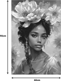 Πίνακας σε καμβά Lilibet 3D Inart 60x2.5x90εκ