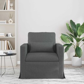 vidaXL Καναπές Σκούρο Γκρι