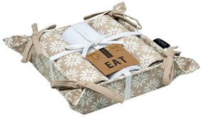 Πετσέτες Κουζίνας Pane 242 Σε Καλαθάκι (Σετ 4τμχ) Beige Kentia 40x70cm 100% Cotton