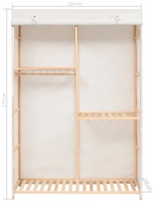 vidaXL Ντουλάπα Ρούχων με 3 Ράφια 110 x 40 x 170 εκ.