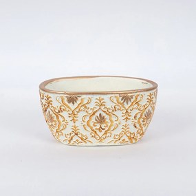 Κασπώ Τσιμεντένιο 752-18052 22x13x11cm Creame-Gold Estheti Home Τσιμέντο