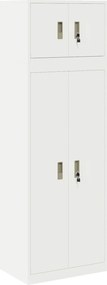 vidaXL Ντουλάπι αποθήκευσης 2 τμχ. 60 x 40 x 180 εκ Ατσάλι Κλειδώσιμο