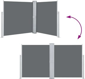 vidaXL Σκίαστρο Πλαϊνό Συρόμενο Ανθρακί 140 x 600 εκ.