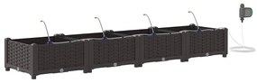 vidaXL Ζαρντινιέρες κήπου Καφέ 160 x 40 x 22 cm Ατσάλι