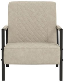 vidaXL Πολυθρόνα Ανοιχτό Γκρι από Συνθετικό Δέρμα