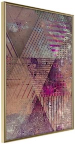 Αφίσα - Pink Patchwork II - 20x30 - Χρυσό - Χωρίς πασπαρτού