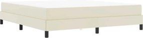 vidaXL Σκελετός Κρεβατιού με στρώμα Κρεμ 180 x 200 cm ύφασμα