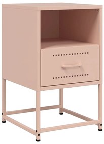 Κομοδίνο Ροζ 36x39x60,5 εκ. από Χάλυβα - Ροζ