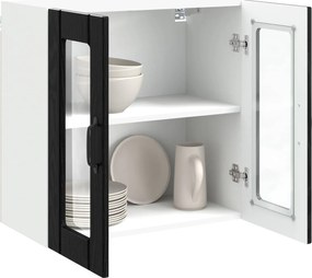 vidaXL Ραφιέρα τοίχου LUCCA Μαύρη Δρυς 60 x 31 x 60 εκ.