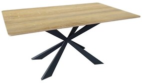 Τραπέζι Aragne sonoma mdf με μαύρα μεταλλικά πόδια 160x90x75εκ 160x90x75 εκ.