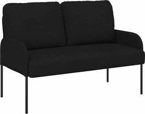 vidaXL Καναπέδες με μαξιλάρι 110cm Μαύρο Κόντρα πλακέ