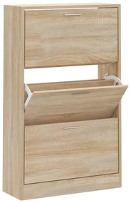 vidaXL Παπουτσοθήκη Sonoma Δρυς 63x24x103 εκ. από Επεξεργασμένο Ξύλο