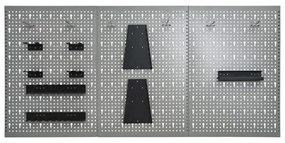 vidaXL Πλάτες Εργαλείων Τοίχου Διάτρητες 3 τεμ. 40 x 58 εκ. Ατσάλινες