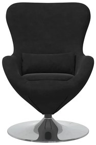 vidaXL Κάθισμα-αυγό Μαύρο 63 x 73 x 90 εκ Βελούδο