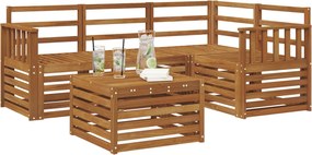 vidaXL Σειρά Καναπέ Εξωτερικού 5 pcs Φυσικό