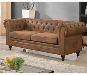 Καναπές Chesterfield Brown E942,3 190X82X77 cm Ύφασμα