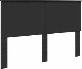 vidaXL Κεφαλάρι με κεφαλάρι Μαύρη Οξυά 150 cm Επεξεργασμένο ξύλο