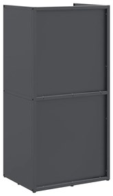 vidaXL Ράφι Καυσόξυλων Ανθρακί 40x30x80 εκ. Χάλυβας ψυχρής έλασης