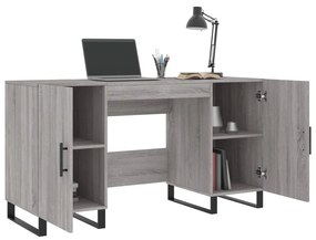vidaXL Γραφείο Γκρι Sonoma 140 x 50 x 75 εκ. από Επεξεργασμένο Ξύλο