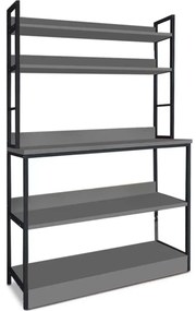Ραφιέρα Foyer 0229997 101x36x160,7cm Black-Anthracite