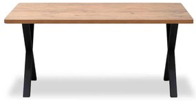 Τραπέζι Jeremy Megapap Mdf - μεταλλικό χρώμα ακακίας 140x80x75εκ.