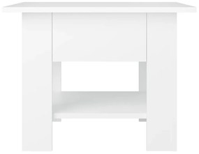 Τραπεζάκι Σαλονιού Λευκό 55 x 55 x 42 εκ. από Μοριοσανίδα - Λευκό