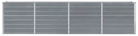 vidaXL Ζαρντινιέρα Ψηλή Γκρι 320 x 40 x 77 εκ. Γαλβανισμένος Χάλυβας