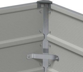 vidaXL Γλάστρα Ανοιχτό γκρι 100 x 50 x 45 cm Επικαλυμμένος Χάλυβας