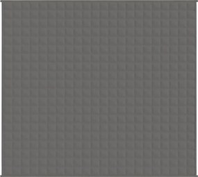 vidaXL Κουβέρτα Βαρύτητας Γκρι 200 x 225 εκ. 9 κ. Υφασμάτινη