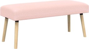 vidaXL παγκάκι Μονόχρωμο Ροζ 110 x 40 x 46 cm Μπουκλέ