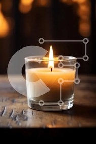 Intra Συλλεκτικό Ξύλινο Παζλ Plywood 4mm - Αναμμένο κερί σε ξύλινο τραπέζι Σε Ξύλινο Κουτί - Διαστάσεις Puzzle: 10x10 cm – 25 κομμάτια