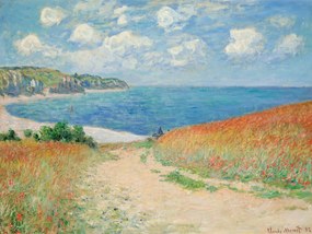 Εκτύπωση έργου τέχνης Path in the Wheat Fields at Pourville - Claude Monet, (40 x 30 cm)