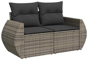 vidaXL Σετ Καναπέ Κήπου 8 pcs Γκρι συνθετικό ρατάν