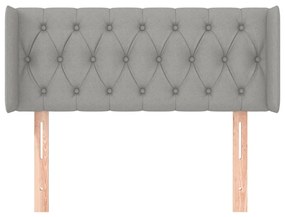 vidaXL Κεφαλάρι με Πτερύγια Ανοιχτό Γκρι 93x16x78/88 εκ. Υφασμάτινο