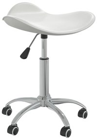 Καρέκλα Τραπεζαρίας Περιστρεφόμενη Λευκή από Συνθετικό Δέρμα