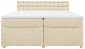 ΚΡΕΒΑΤΙ BOXSPRING ΜΕ ΣΤΡΩΜΑ ΚΡΕΜ 200X200 ΕΚ. ΥΦΑΣΜΑΤΙΝΟ 3289106