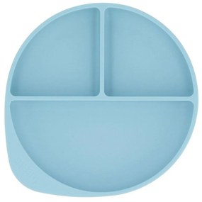 Πιάτο Σιλικόνης (Φ18) Με Χωρίσματα Tutete Cyan 61-84076