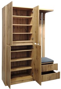 Έπιπλο εισόδου Zomie  σε oak απόχρωση 131x41.5x180.4εκ