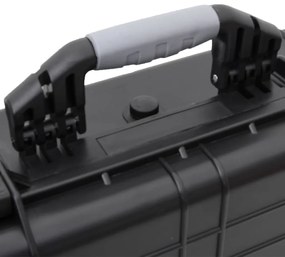 vidaXL Θήκη Πτήσης Φορητή Μαύρη 52 x 40 x 19 εκ. από Πολυπροπυλένιο