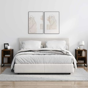 vidaXL Κομοδίνο 2 pcs Καπνιστό Δρυς 39.5 x 30 x 50 εκ