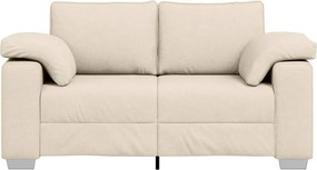 vidaXL Καναπές 2 ατόμων Μπεζ 160 cm Ύφασμα μείγματος λινών