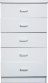 DRAWER Συρταριέρα με 5 Συρτάρια, Απόχρωση Άσπρο   1τμχ