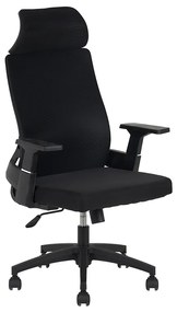 A9925 ΜΑΥΡO MESH ΠΟΛΥΘΡΟΝΑ ΓΡΑΦΕΙΟΥ 64X60X43-110/52-119εκ.
