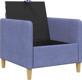 vidaXL Καναπές με Αποθήκευση Μπλε τζην 72 x 78 x 87 εκ. Πολυεστέρας