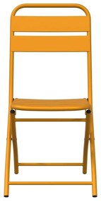 vidaXL Πτυσσόμενη Καρέκλα Κήπου 2 pcs Μουσταρδί 55 x 56.5 x 91εκ